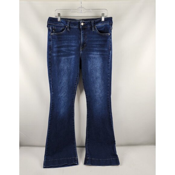 Kancan Jeans Women XL Blue High Rise Flare Denim (32x33) KC7124D-P - Picture 1 of 9